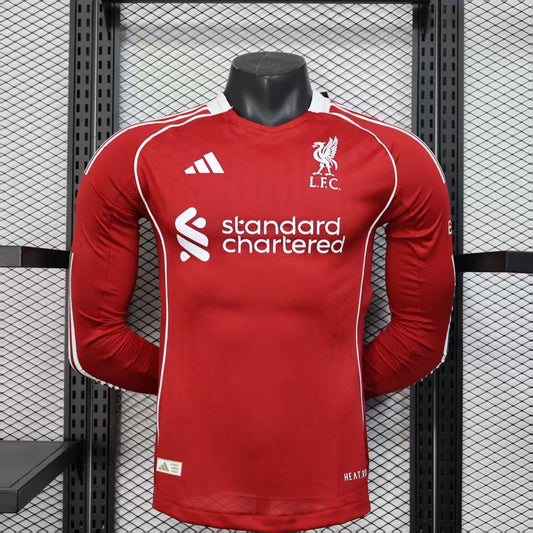 Liverpool Home Long Sleeve Player Football Jersey 2025/2026