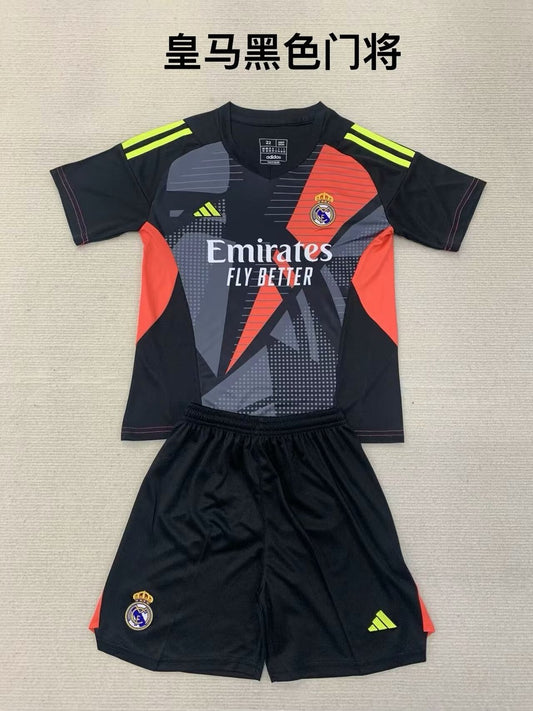 Real Madrid Goalkeeper Kids Football Jersey 2024/2025