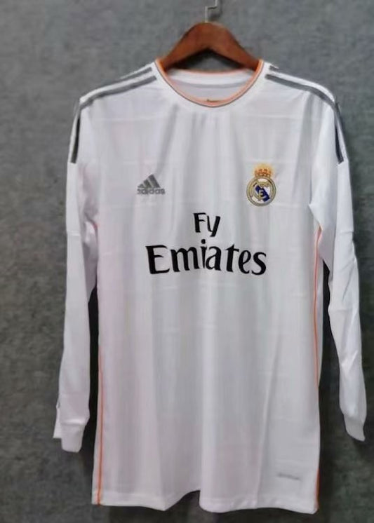 Retro Real Madrid Home Long Sleeve Football Jersey 2013/2014