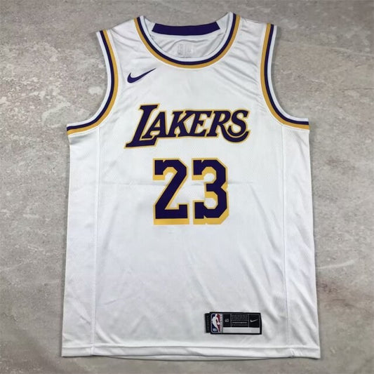 Los Angeles Lakers Kids White #23 JAMES NBA Jerseys