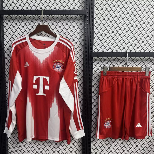 Bayern Munich Home Long With Pants Sets Fans Football Jersey 2025/2026