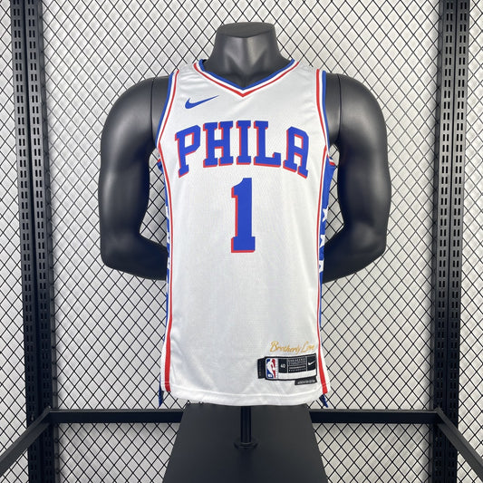 Philadelphia 76Ers Home White #1 HARDEN NBA Season Jerseys 2023