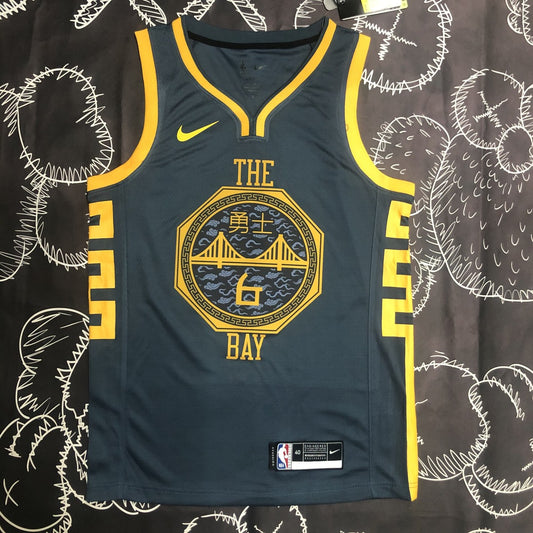 Golden State Warriors Grey Retro #6 YOUNG NBA Season Jerseys 2018