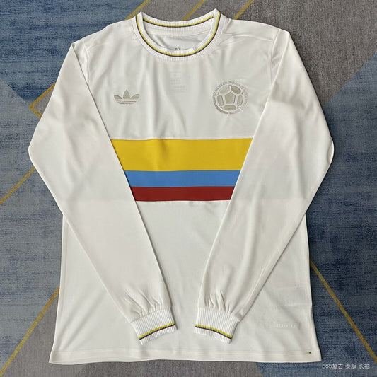 Colombia 100Th Anniversary Long Sleeve Fans Football Jersey 2024/2025