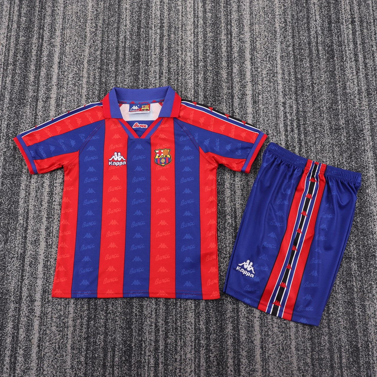 Retro Barcelona Home Kids Football Jersey 1996/1997