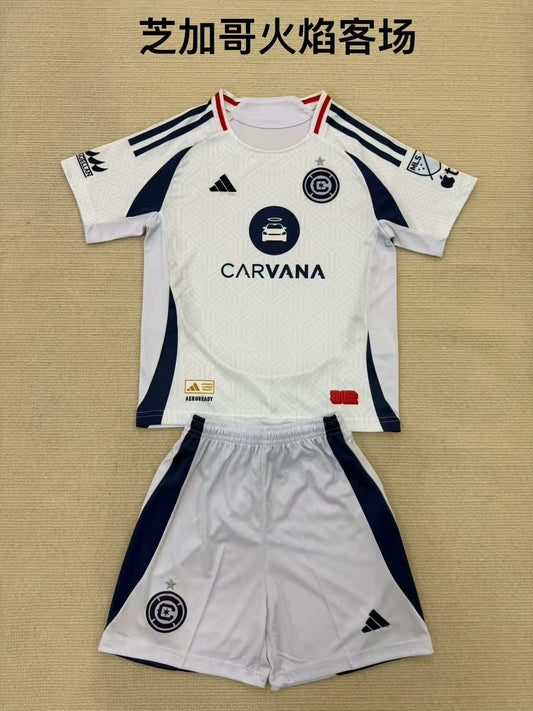 Chicago Fire FC Away Kids Football Jersey 2025/2026