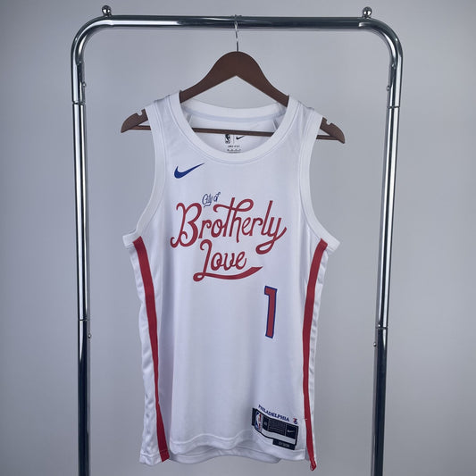 Philadelphia 76Ers City Edition White #1 HARDEN NBA Season Jerseys 2023