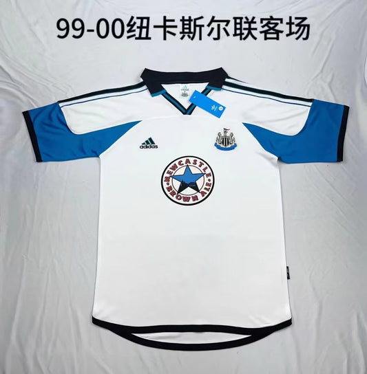 Retro Newcastle Away White Fans Football Jersey 1998 1999