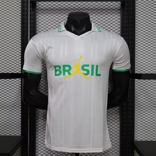 Brazil POLO T-shirt White Player Football Jersey 2026/2027