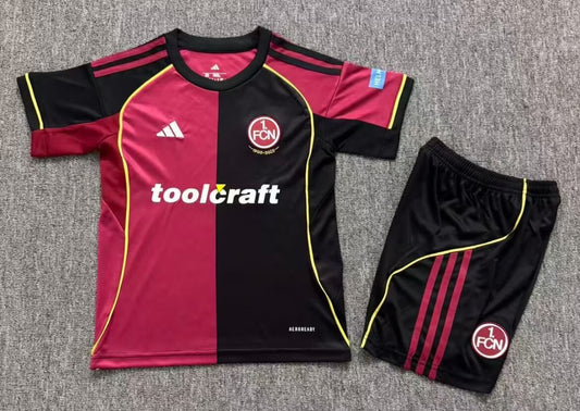FC Nurnberg Home Kids Fans Football Jersey 2025/2026