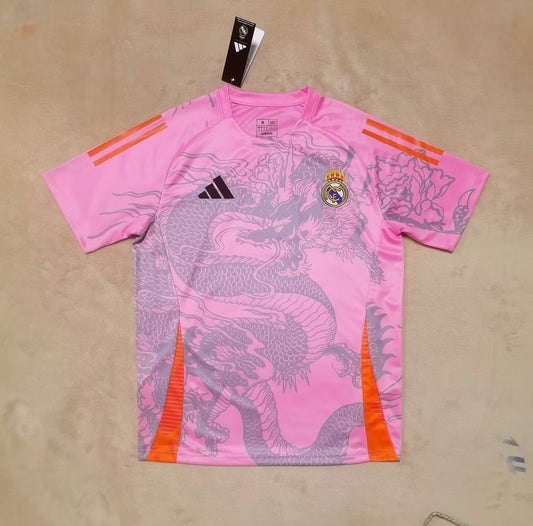 Real Madrid Special Edition Fans Pink Dragon Football Jersey 2025/2026