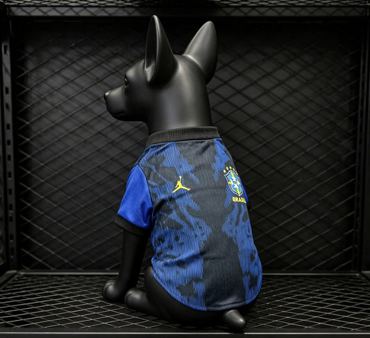 Brazil Away Dog Pet Player Football Jersey 2026/2027