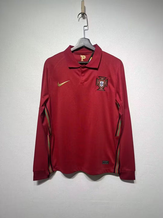 Portugal Home Fans Long Football Jersey 2020 2021