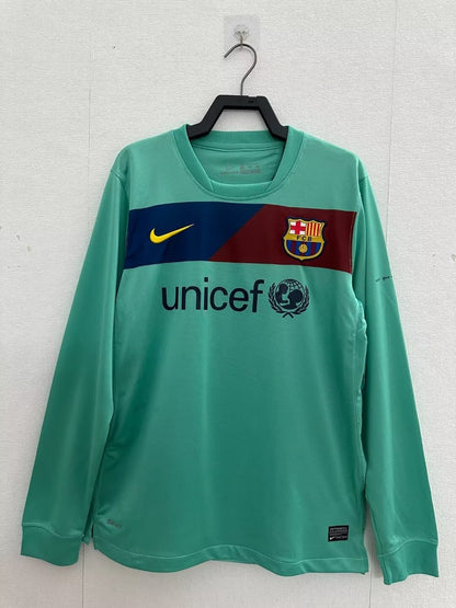 Retro Barcelona Long Away Green Football Jersey 2010/2011