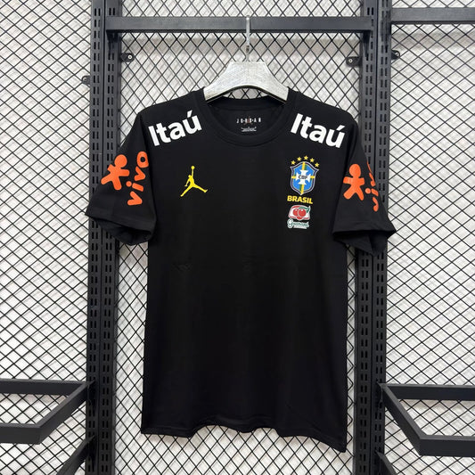 Brazil T-shirt Fans Black Football Jersey 2026/2027