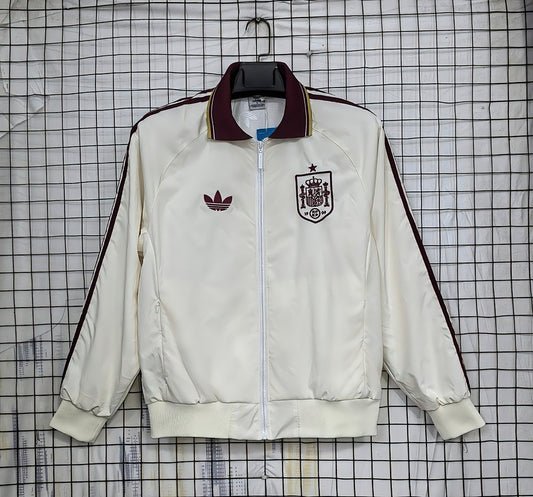 Spain Windbreaker White Football Jersey 2026/2027