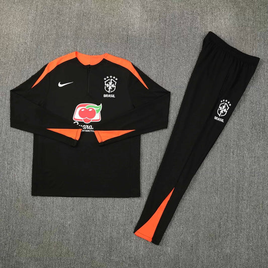 Brazil Training Tracksuit Black (Kids And Man 10-2XL) 2026/2027