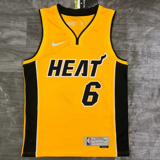 Miami Heat Reward Version Yollow 23 James NBA Jerseys 2021