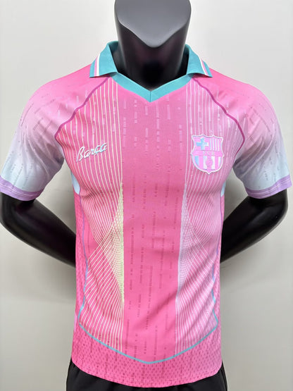 Barcelona 125 Year Commemorate Special Edition Pink Player Football Jersey 2025/2026