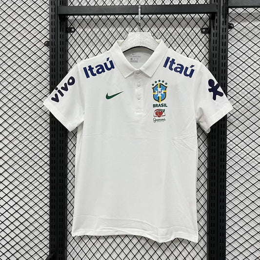 Brazil Polo Fans White Football Jersey 2026/2027