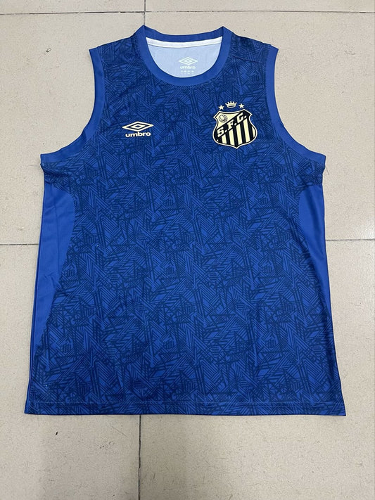 Santos Vest Blue Fans Football Jersey 2024/2025