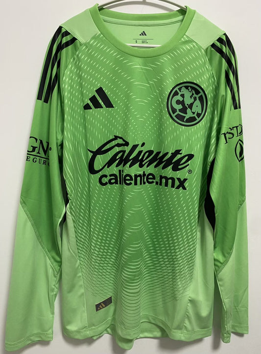 Club America Goalkeeper Long Sleeve Player Green Football Jersey 2025/2026