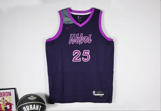 Minnesota Timberwolves Purple City Edition #25 ROSE NBA Jerseys 2026