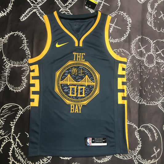 Golden State Warriors Grey Retro #00 KUMINGA NBA Season Jerseys 2018