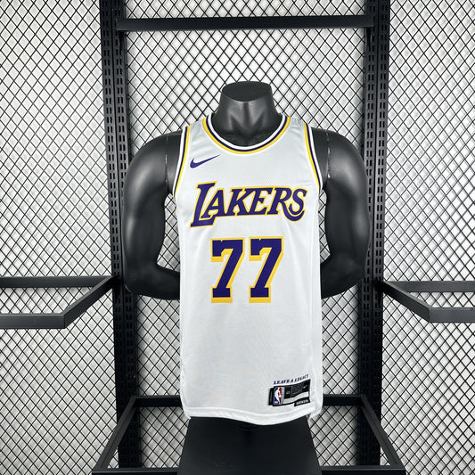 Los Angeles Lakers #77 DONCIC White NBA Jerseys 2023