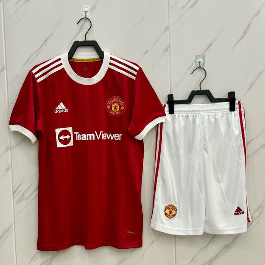 Retro Manchester United Kits Suit Home Fans Football Jersey 2021/2022