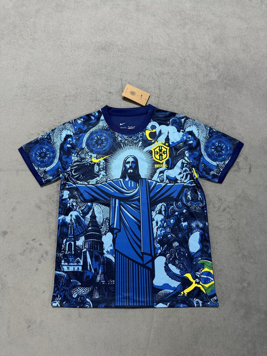 Brazil Jesus Special Edition Blue Fans Football Jersey 2025/2026