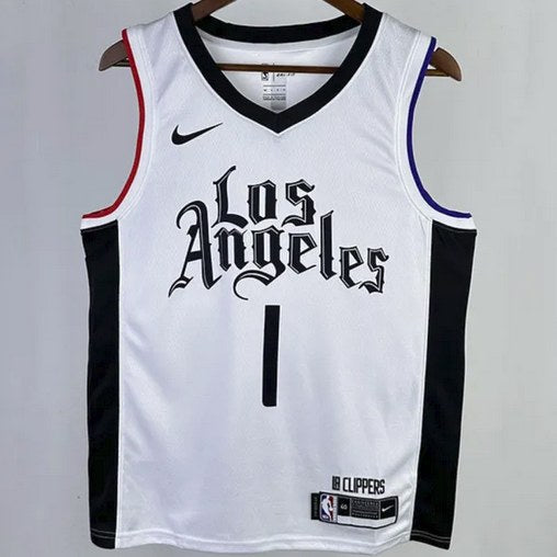 Clippers White Blue NBA Jerseys