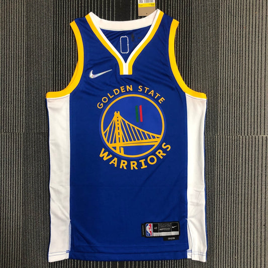 Golden State Warriors White Blue Mexico Retro #11 THOMPSON NBA Season Jerseys 75 Year