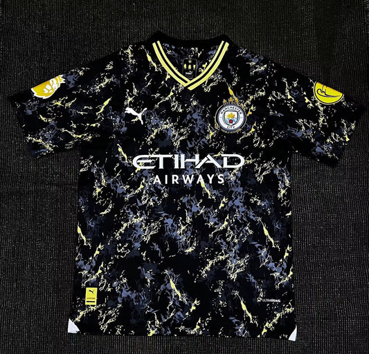 Manchester City Black Gold Special Edition Fans Football Jersey 2023/2024