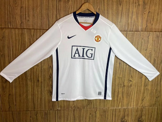Retro Manchester United Long Away Football Jersey 2007/2008