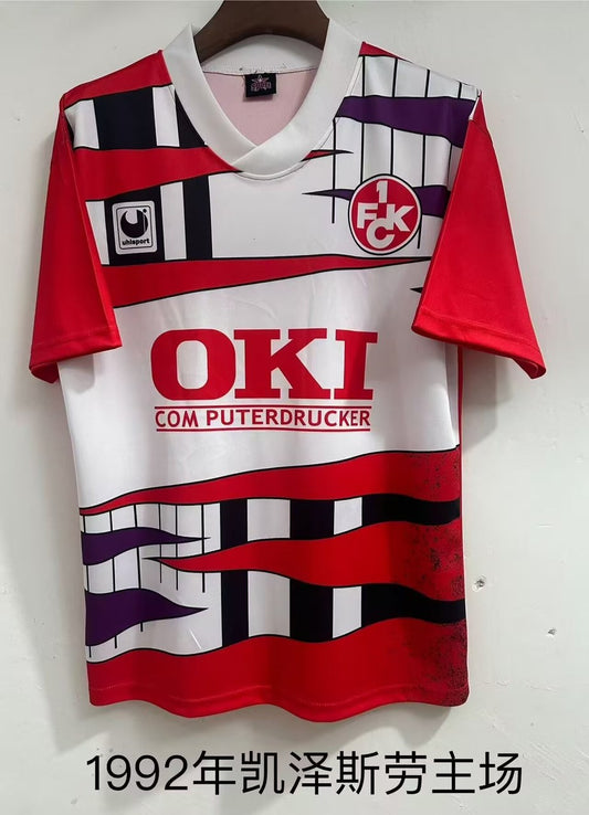 Retro Kaiserslautern Home Fans Football Jersey 1992