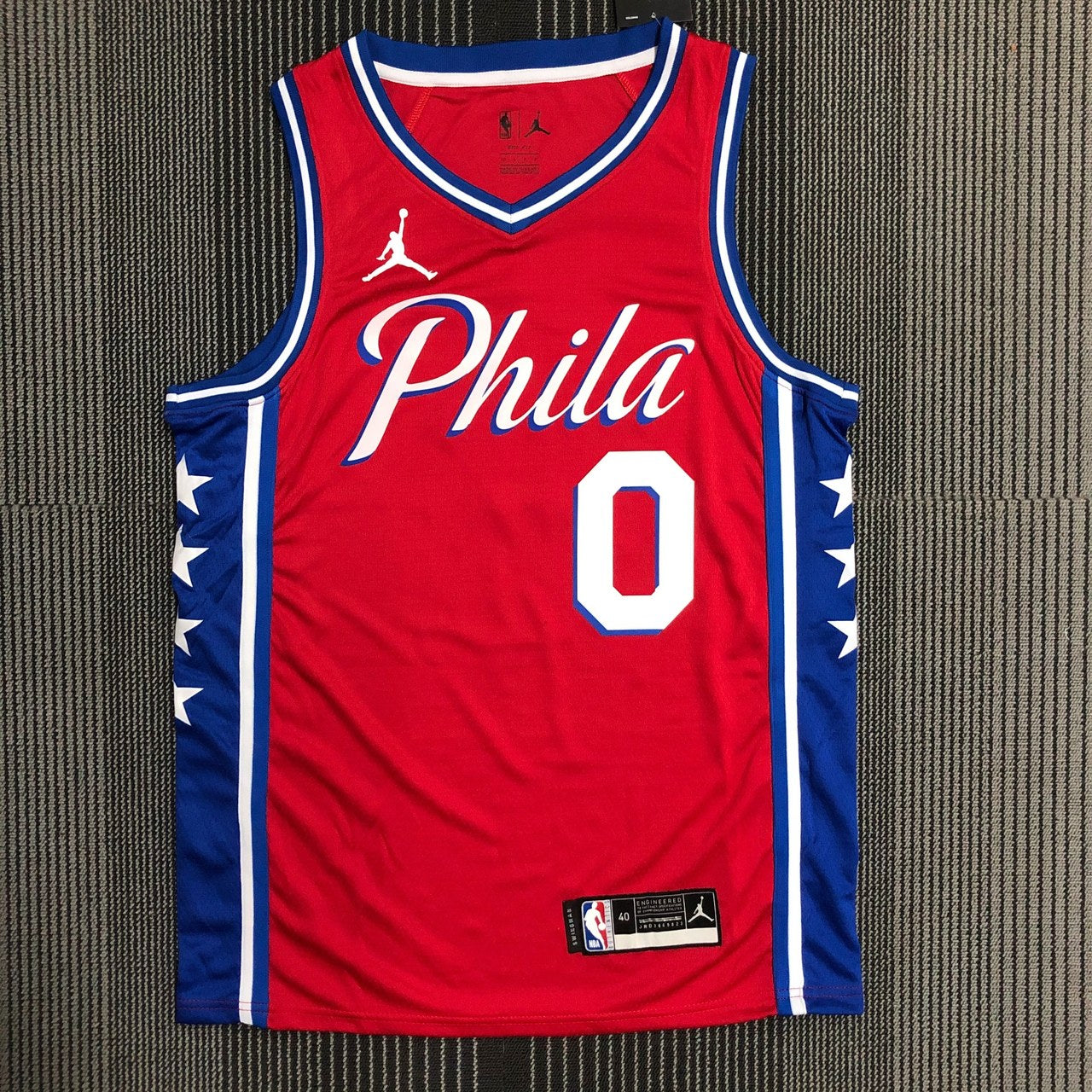 Philadelphia 76Ers Red #0 MAXEY NBA Season Jerseys