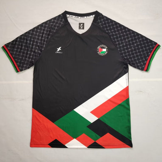 Palestine Black Flower Fans Football Jersey 2025/2026