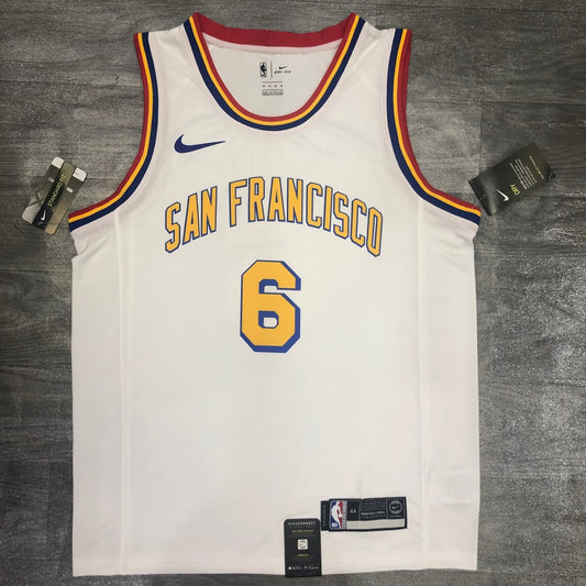 Golden State Warriors White San Francisco #6 YOUNG NBA Season Jerseys