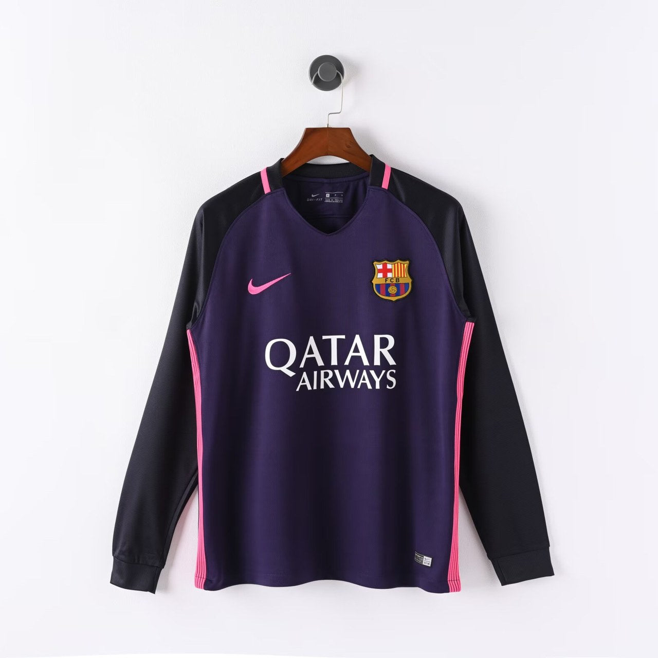 Retro Barcelona Long Away Fans Football Jersey 2016 2017