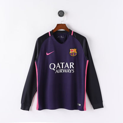 Retro Barcelona Long Away Fans Football Jersey 2016 2017
