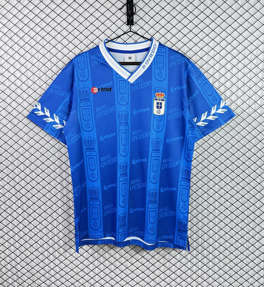 Retro Real Oviedo Home Fans Football Jersey 1998/1999