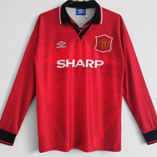 Retro Manchester United Home Long Sleeve Football Jersey 1994/1996