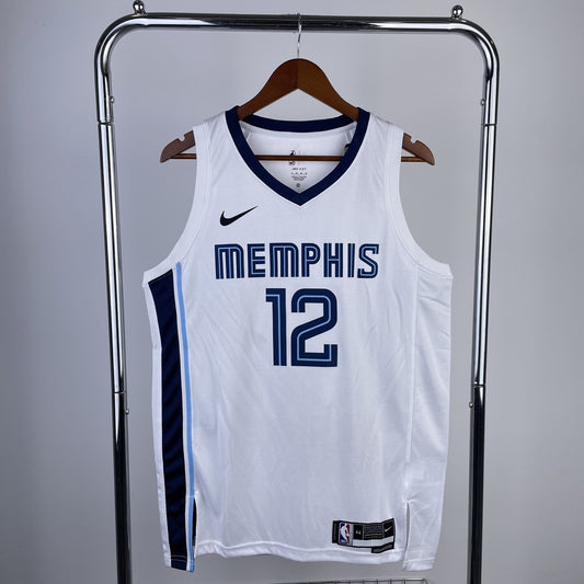 Memphis Grizzlies White #12 MORANT NBA Jerseys 2023