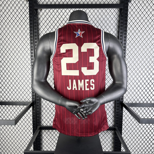 Los Angeles Lakers Kobe #23 JAMES Red All-Star NBA Jerseys