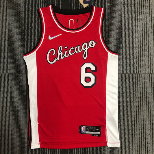 Chicago Bulls City Edition Red #6 CARUSO NBA Season Jerseys 2022