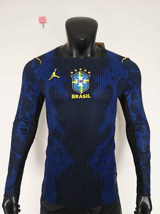 Brazil Away Long Sleeve Player Football Jersey 2026/2027