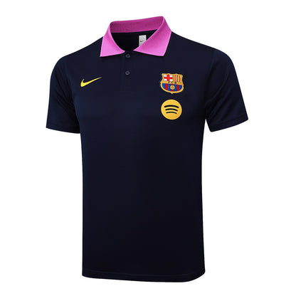 Barcelona Polo Retro Fans Cyan Football Jersey 2025/2026