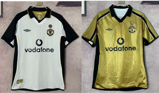 Retro Manchester United Two-sided Away 100 Year Football Jersey 2001/2002