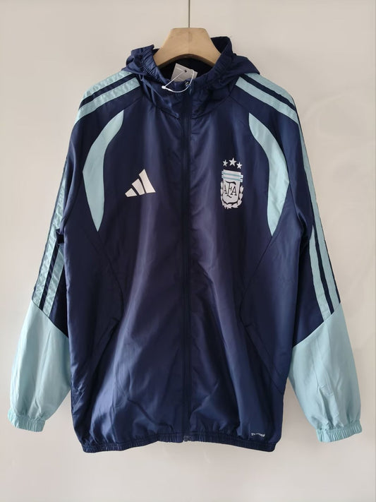Argentina Windbreaker Blue Football Jersey 2026/2027